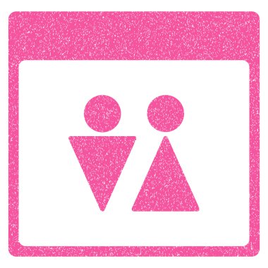 WC kişi sayfa grenli doku simgesini takvim
