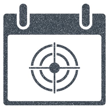 Bullseye takvim gün grenli doku simgesi