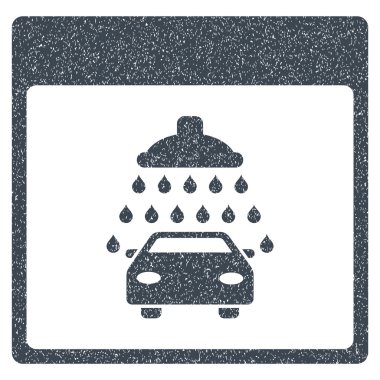 Otomobil duş takvim sayfası grenli doku simgesi
