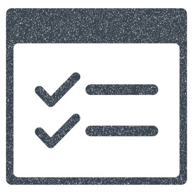 Öğeleri takvim sayfası grenli doku simgesi yapılır