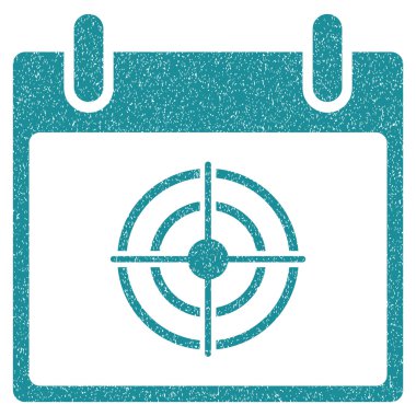 Bullseye takvim gün grenli doku simgesi
