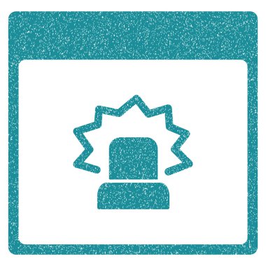 Uyarı takvim sayfası grenli doku simgesi