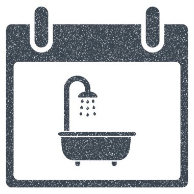 Banyo takvim gün grenli doku simgesi