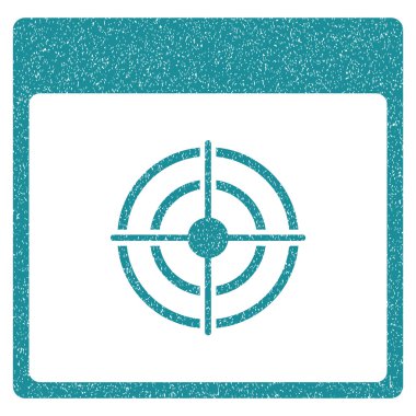 Bullseye takvim sayfası grenli doku simgesi