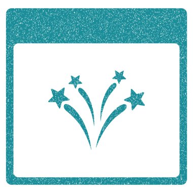 Havai fişek sayfa grenli doku simgesini takvim