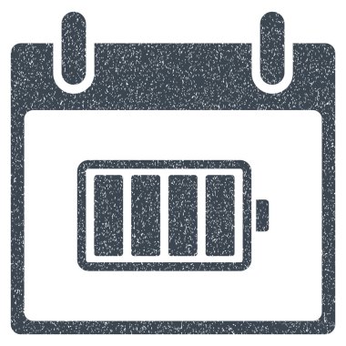 Pil takvim gün grenli doku simgesi