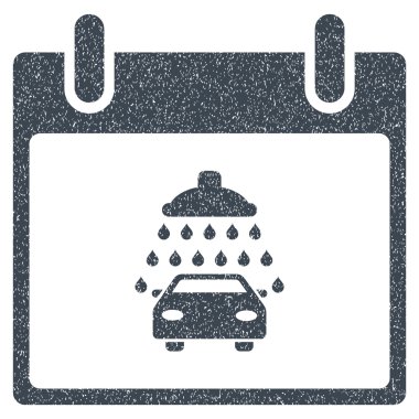 Araba duş takvim gün grenli doku simgesi