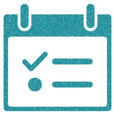 Yapılacaklar listesi takvim gün grenli doku simgesi