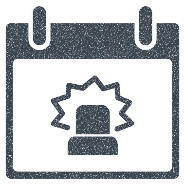 Uyarı takvim gün grenli doku simgesi