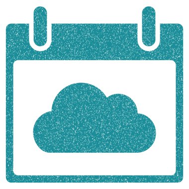 Bulut takvim gün grenli doku simgesi