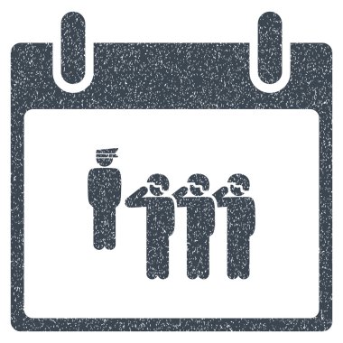 Ordu kadrosu takvim gün grenli doku simgesi