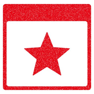 Yıldız takvim sayfası grenli doku simgesi