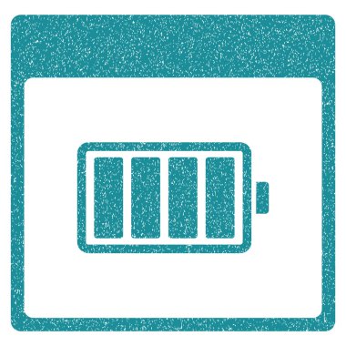 Pil takvim sayfası grenli doku simgesi