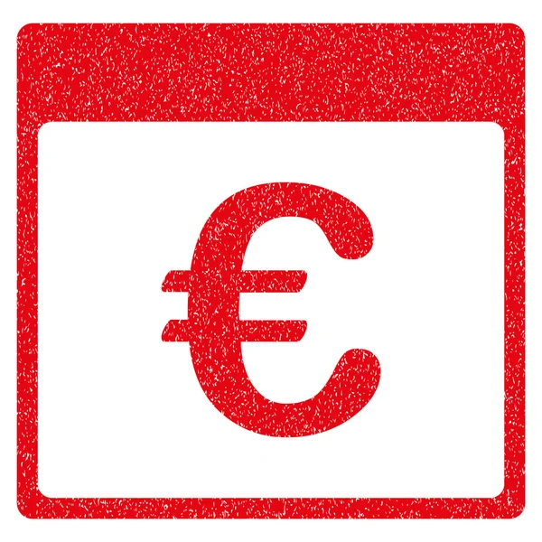 Euro Moeda Calendário Página Grainy Texture Icon — Vetor de Stock