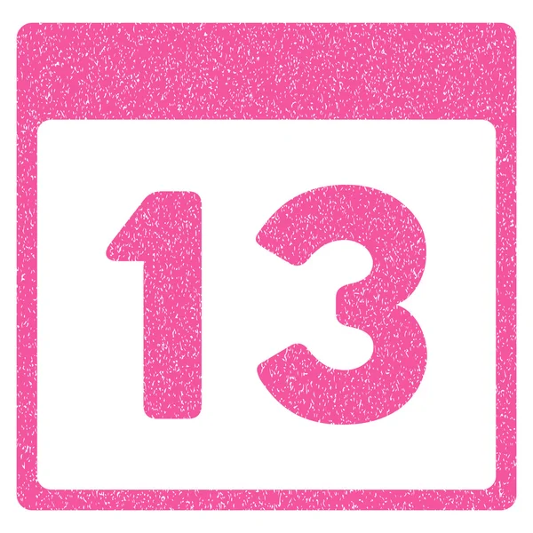 Třináctá ikona zrnitou strukturu stránky kalendáře — Stockový vektor