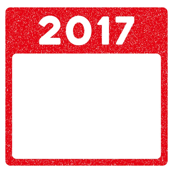 Icona di texture granulosa modello calendario anno 2017 — Vettoriale Stock