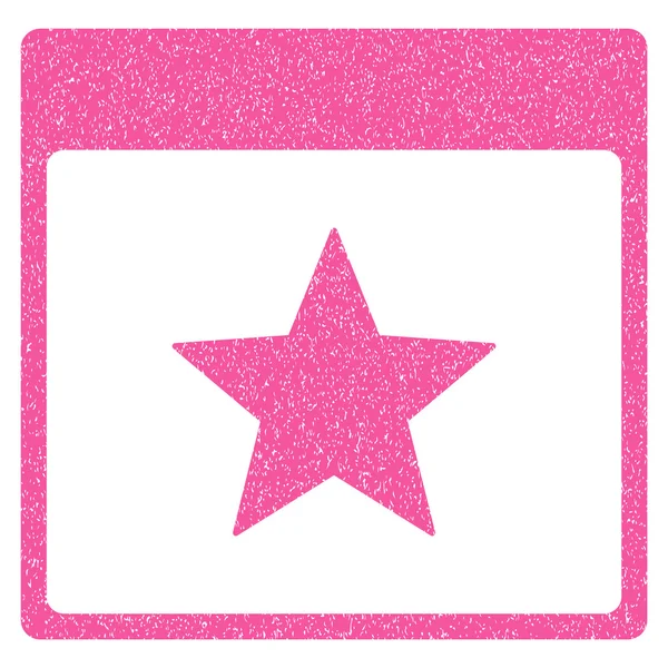 Yıldız takvim sayfası grenli doku simgesi