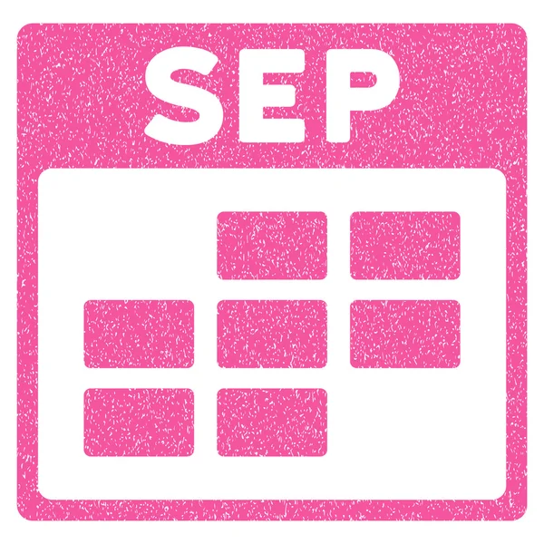 September Kalender Gittertavle Icon – stockvektor