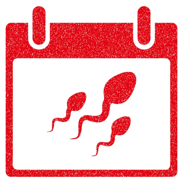 Sperm Calendário Dia Grainy Textura Ícone —  Vetores de Stock