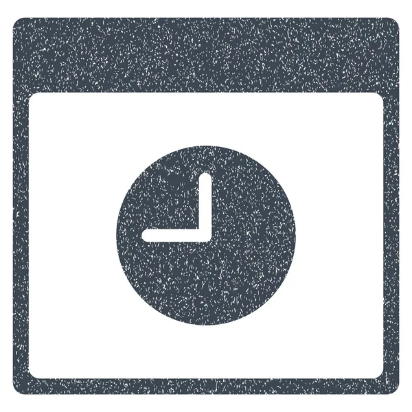 時計カレンダー ページのザラザラした質感のアイコン — ストックベクタ
