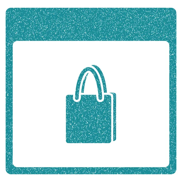 Bolsa de compras Calendario Página Grainy Texture Icon — Vector de stock