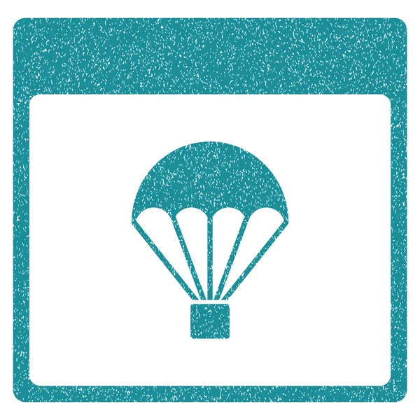 Paracaídas Calendario Página Grainy Texture Icono — Vector de stock