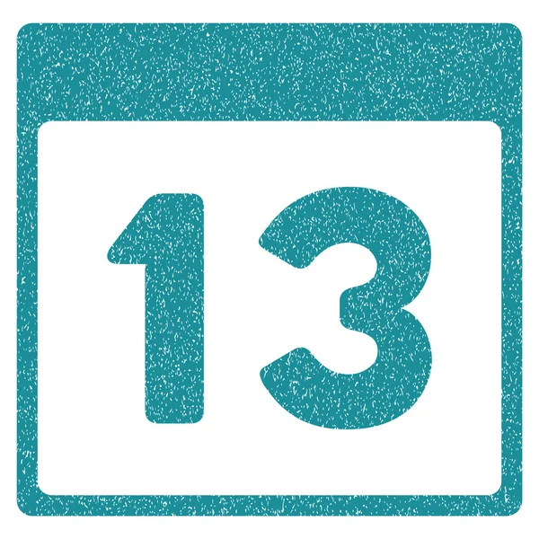 Тринадцатая страница календаря Grainy Texture Icon — стоковый вектор