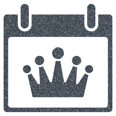 Taç takvim gün grenli doku simgesi