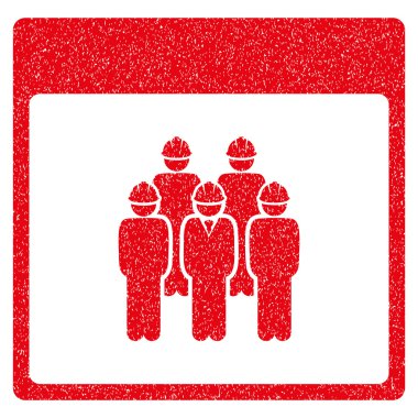 Personel sayfa grenli doku simgesini takvim