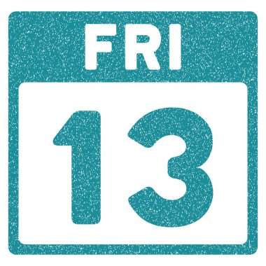 13 sayfa grenli doku simgesini Cuma takvimi