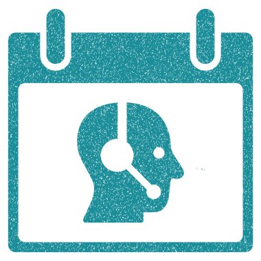 Operatör takvim gün grenli doku simgesi