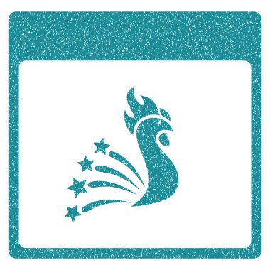 Festival horoz takvim sayfası grenli doku simgesi