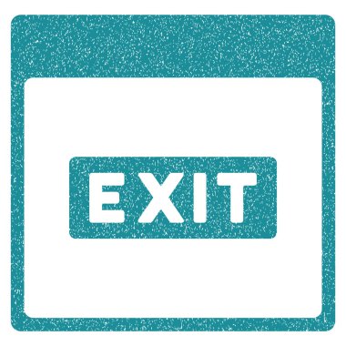 Çıkış resim yazısı takvim sayfası grenli doku simgesi