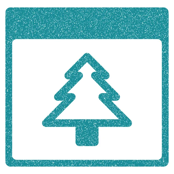 FIR Tree kalendáře stránky zrnitá struktura ikona — Stockový vektor