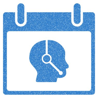 Telefonla satış operatör takvim gün grenli doku simgesi