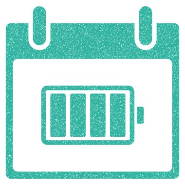 Pil takvim gün grenli doku simgesi