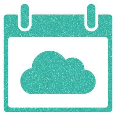 Bulut takvim gün grenli doku simgesi