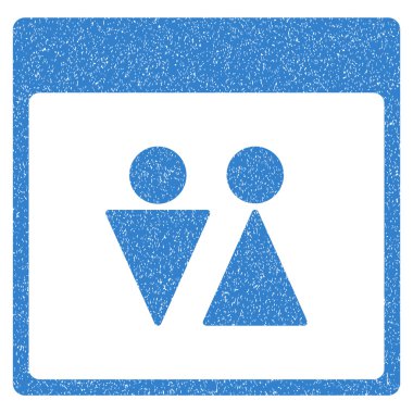 WC kişi sayfa grenli doku simgesini takvim