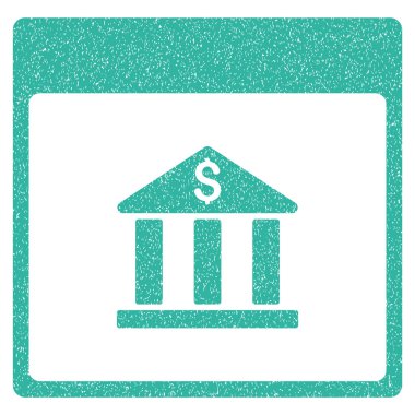 Banka Binası takvim sayfası grenli doku simgesi
