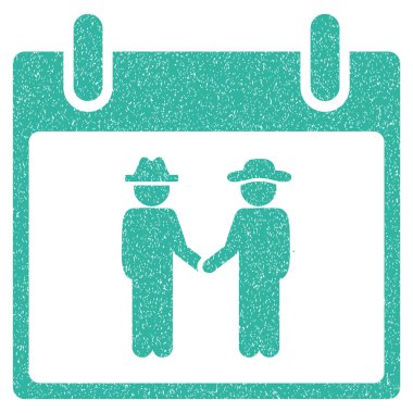 Gemtlemen el sıkışma takvim gün grenli doku simgesi