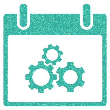 Mekanik vites takvim gün grenli doku simgesi