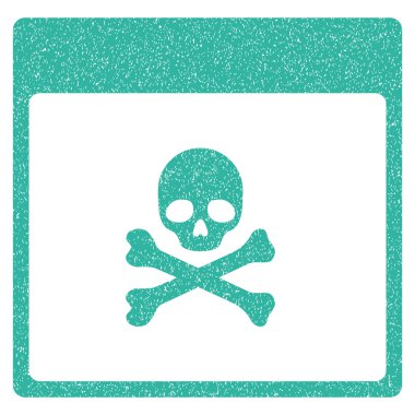 Kafatası takvim sayfası grenli doku simgesi zehir