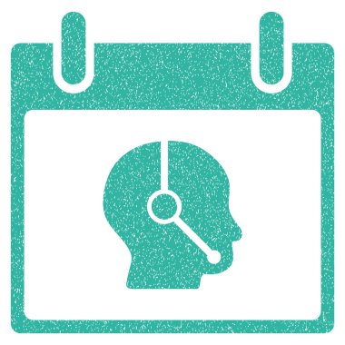 Telefonla satış operatör takvim gün grenli doku simgesi