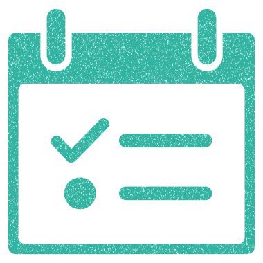 Yapılacaklar listesi takvim gün grenli doku simgesi