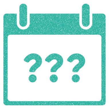 Bilinmeyen gün takvim sayfası grenli doku simgesi