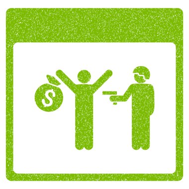 Tutuklama takvim sayfası grenli doku simgesi