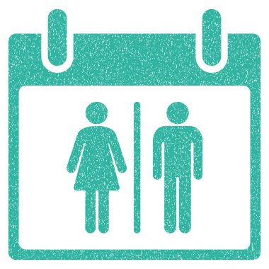 Su dolabı takvim gün grenli doku simgesi