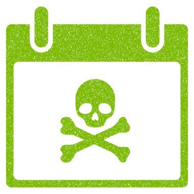 Ölüm kafatası takvim gün grenli doku simgesi