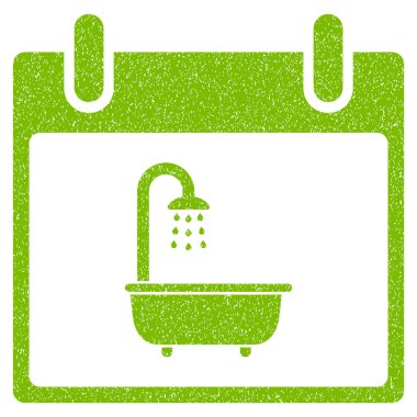 Banyo takvim gün grenli doku simgesi