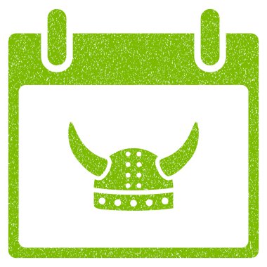 Boynuzlu miğfer takvim gün grenli doku simgesi